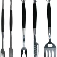 Lokkii Professionele BBQ Toolset - 4 delig || Mes & Vork || BBQ Spatel en 3 in 1 BBQ Tang