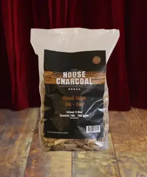 Eiken rookhout Chips - Oak smokingwood chips - 3 liter