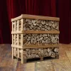 Halve Kist Pallet | Oven Gedroogd Haardhout 1 m3 Kuub Kist - Elzenhout -  25 CM + Gratis zak THM Eco Aanmaaksnippers In Net (12 netjes in zak)