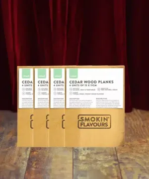 Smokin Flavours Cederhouten planken 4 stuks 15x11cm