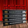 THM BBQ grill matjes zwart 40 x 33 cm – set van 20 stuks voor barbecue