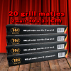 THM BBQ grill matjes zwart 40 x 33 cm – set van 20 stuks voor barbecue