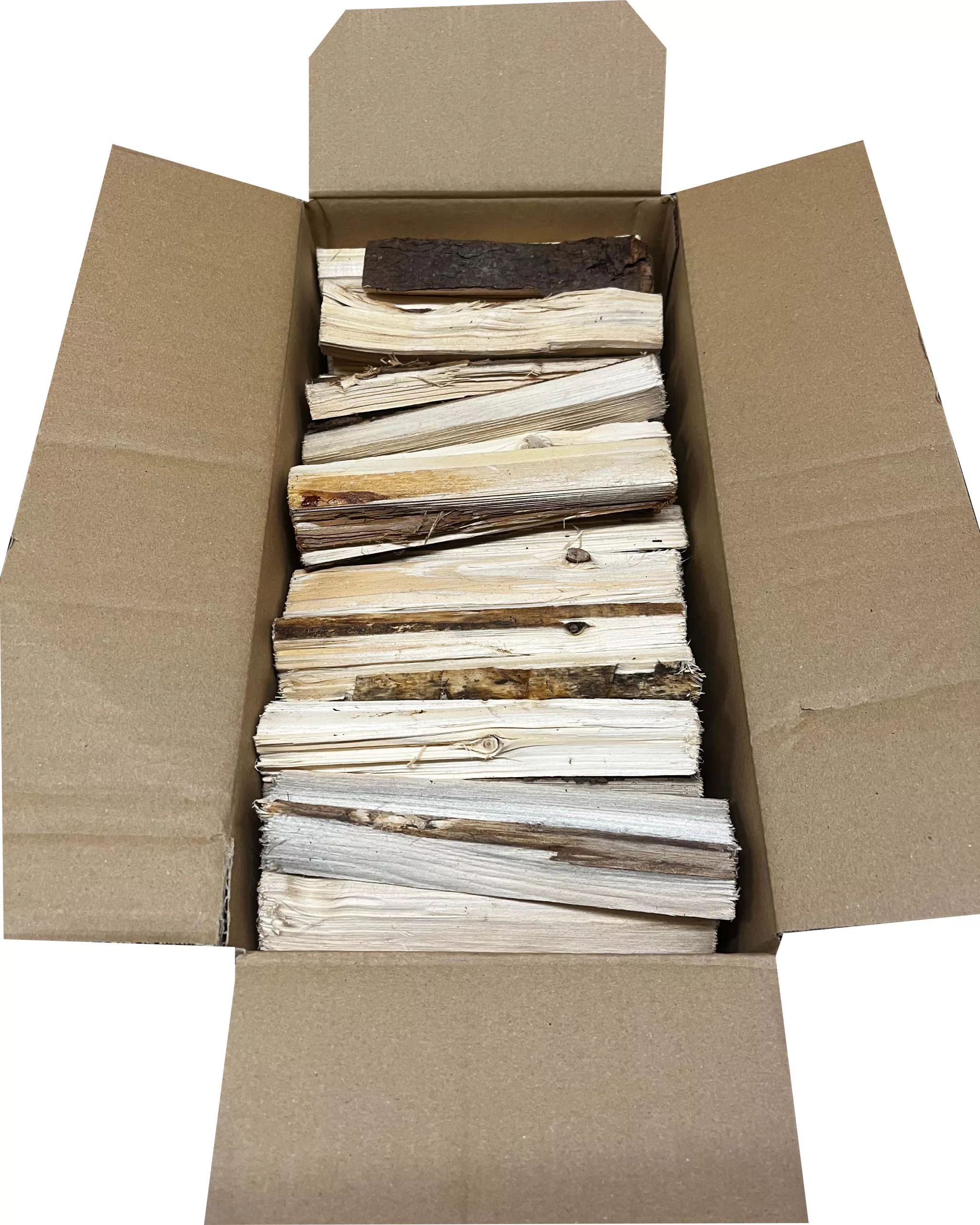 Gedroogde aanmaakhoutjes voor openhaard - 10dm³ Circa. 4,5kg in voordeeldoos - Afbeelding 2