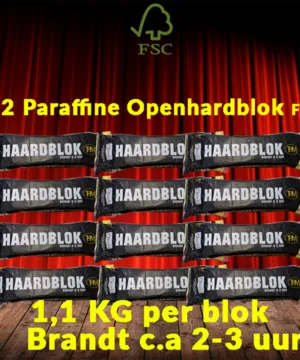 THM Openhaardblokken 12 stuks - 1,1 KG - c.a 2-3 brand uur