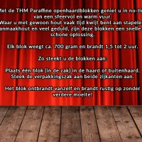 THM Openhaardblokken Paraffine – 15 stuks – 700g per blok – Brandduur 1,5-2 uur - Afbeelding 3