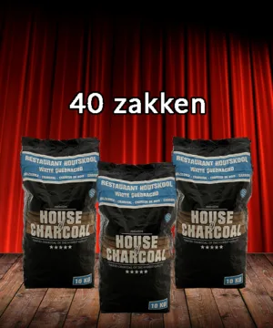 PALLET 40 zakken – House of Charcoal White Quebracho 10 kg