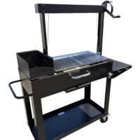 House of Charcoal BBQ Parrilla Argentijnse Asado Grill met verstelbaar RVS rooster