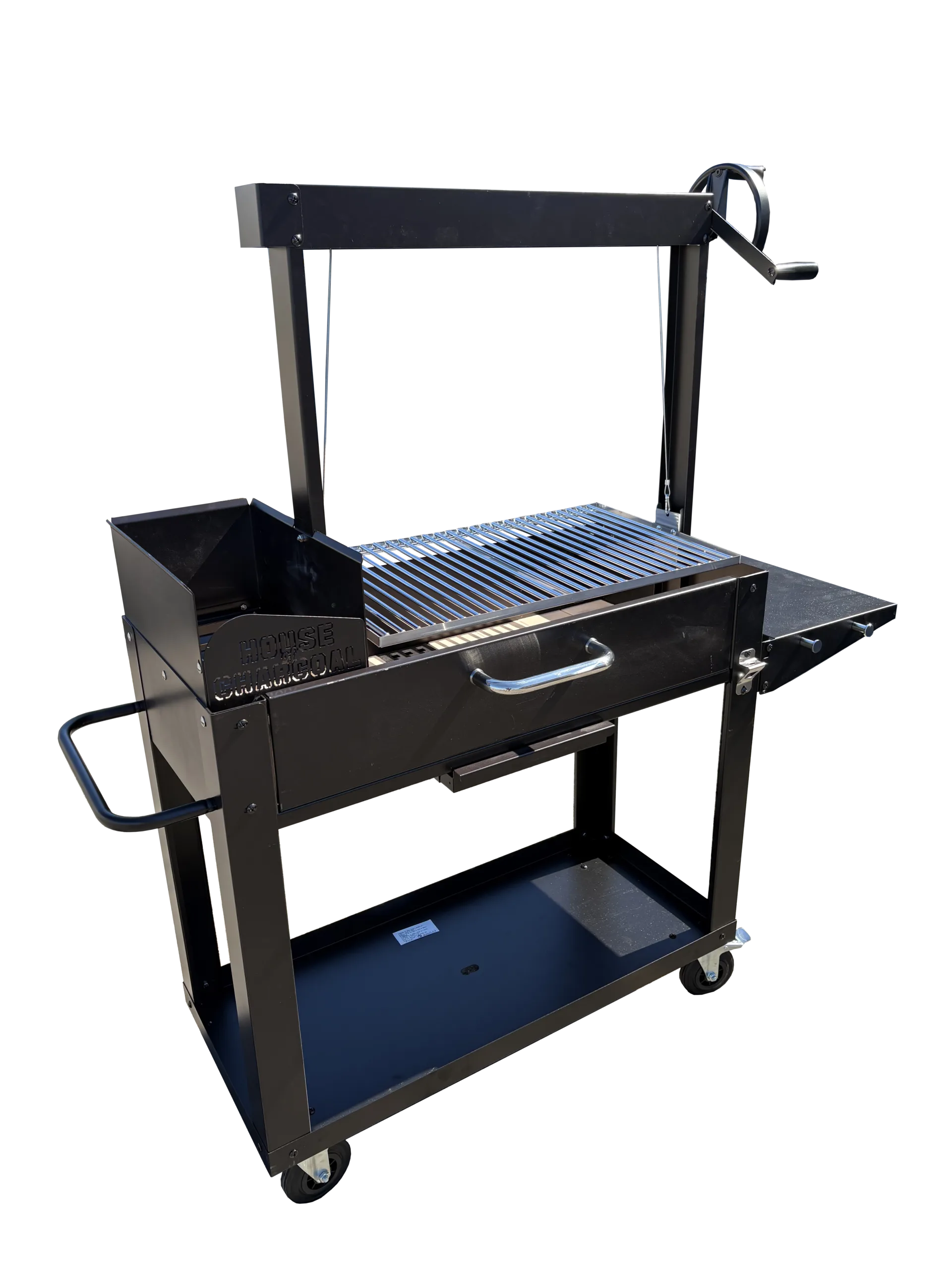 House of Charcoal BBQ Parrilla Argentijnse Asado Grill met verstelbaar RVS rooster