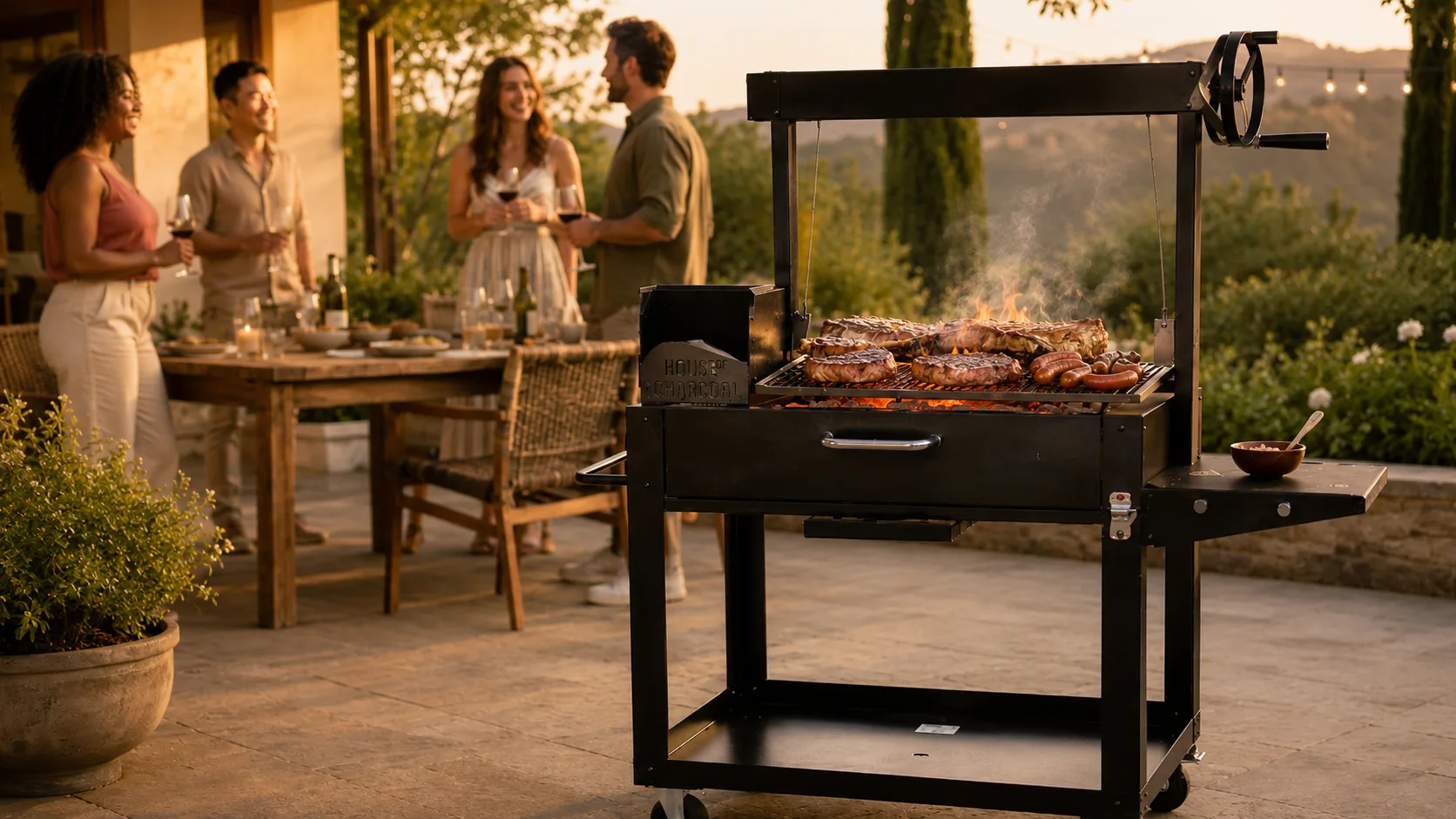 House of Charcoal BBQ Parrilla kopen | Premium Argentijnse Asado Grill - Afbeelding 2