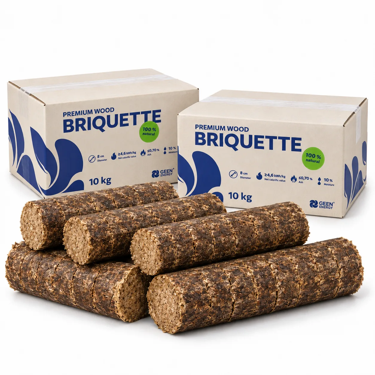 Nestro Hardhoutbriketten 20 kg – 2 × 10 kg – 16 stuks